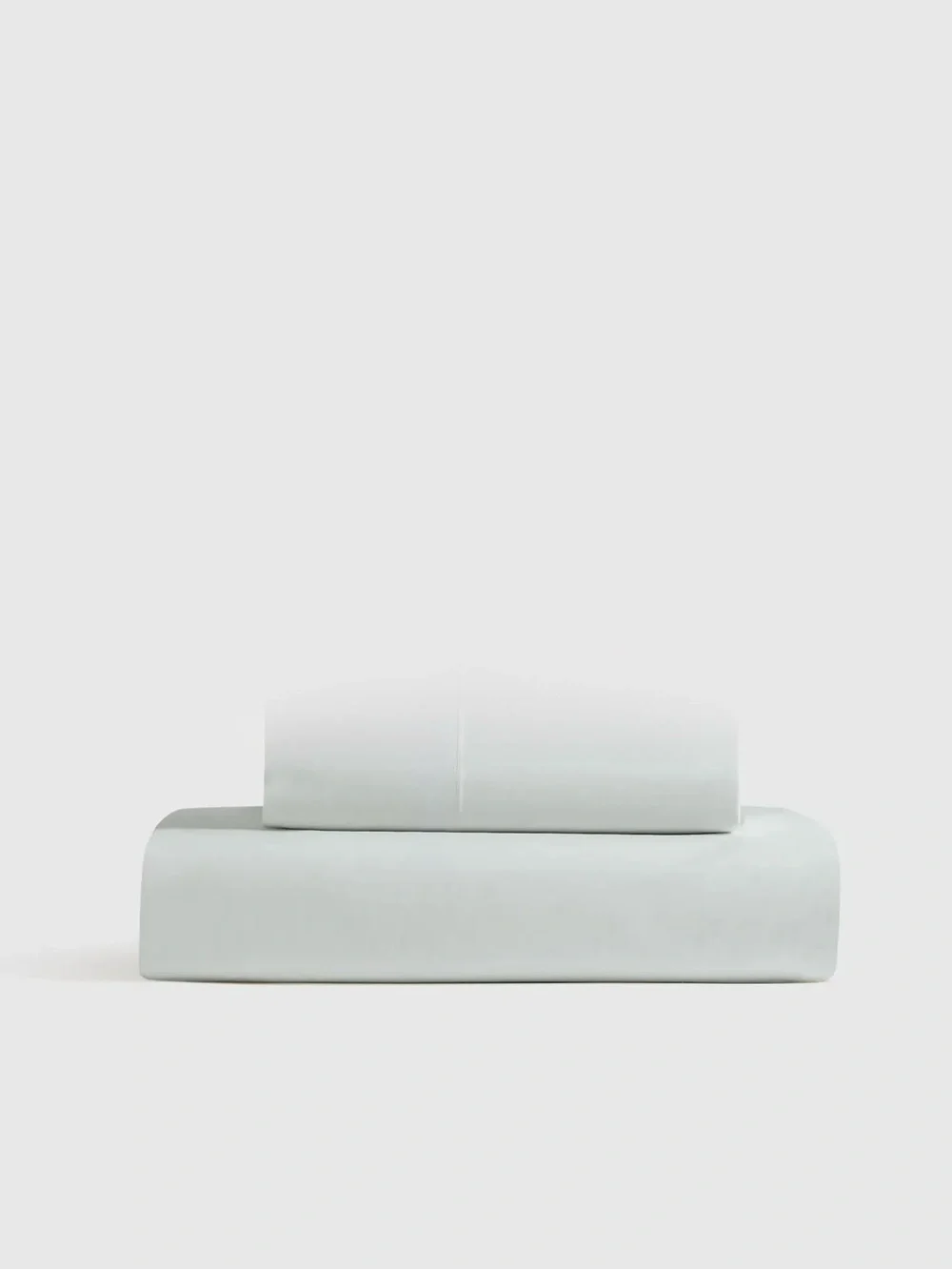 New Quince Organic Crisp Percale Fitted Sheet Set Twin XL Mist (Light Grey Blue)